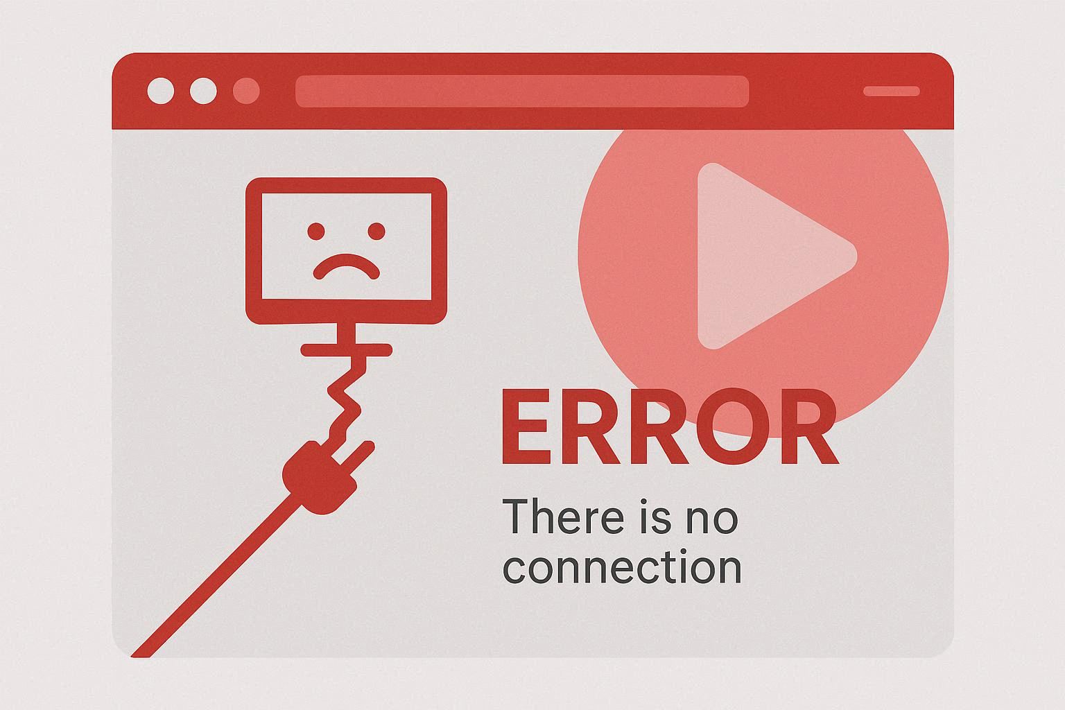 Chrome browser showing connection error page with broken link icon indicating QUIC protocol failure