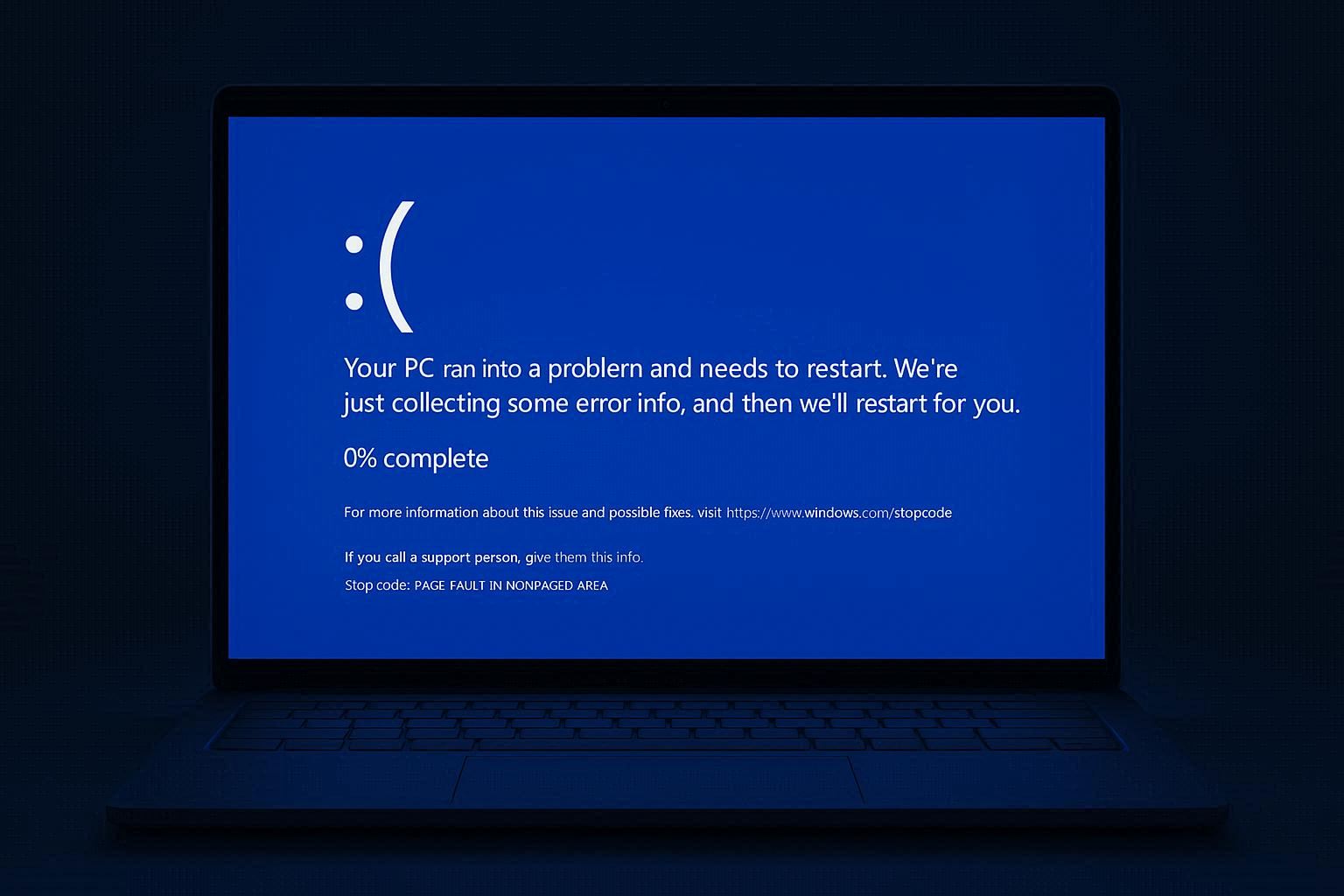 Windows 11 laptop showing blue screen DPC_WATCHDOG_VIOLATION error