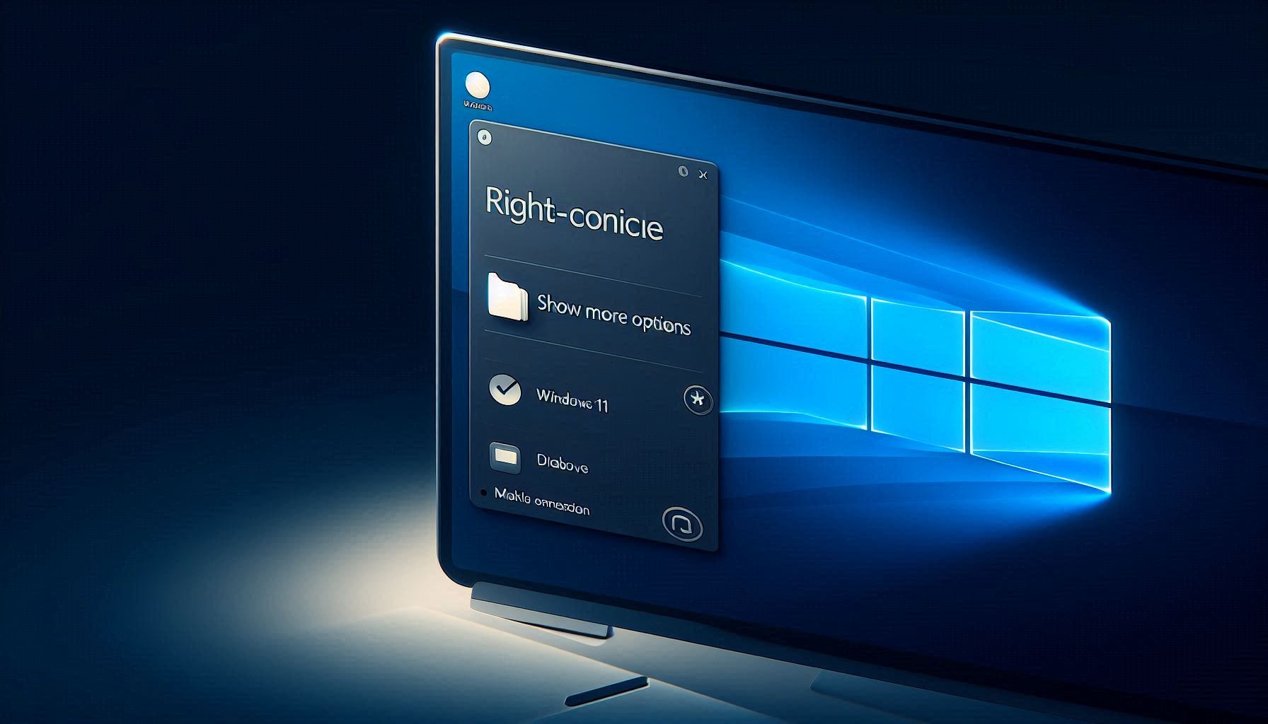 Windows 11 right-click context menu showing the truncated modern menu with Show more options at the bottom