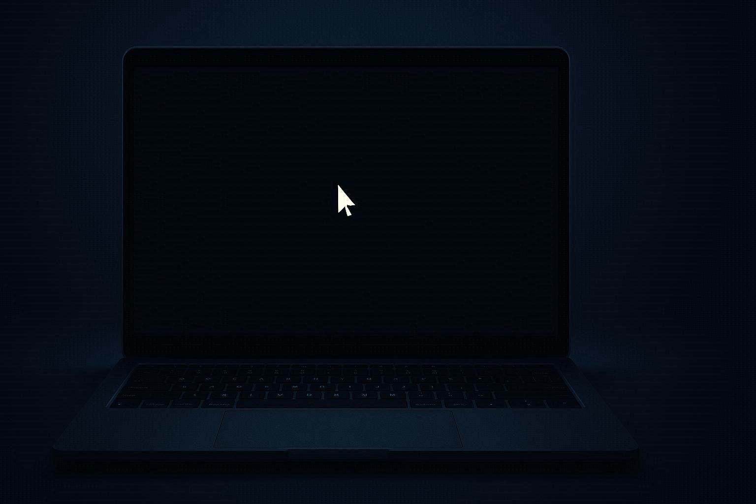 Windows 11 black screen after login showing only the mouse cursor with no desktop icons or taskbar visible