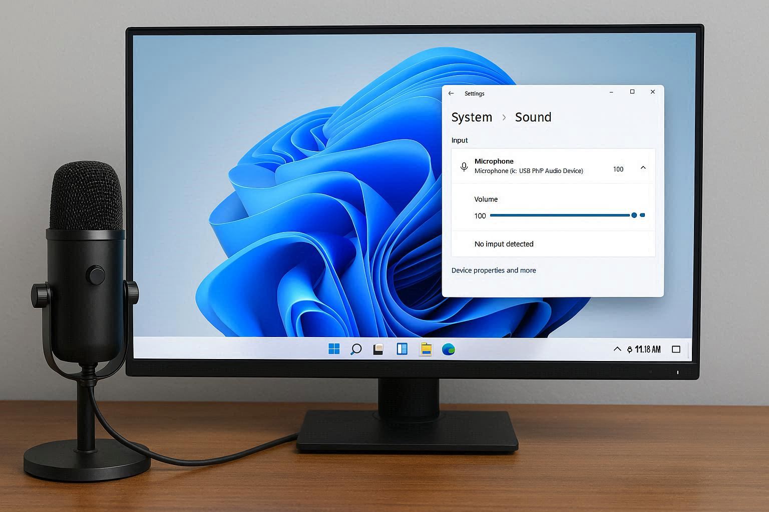 Fix microphone not working on Windows 11 showing dead input bar in Sound settings with no audio input detected