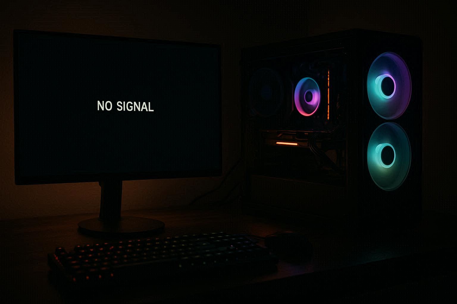 PC randomly restarting on Windows 11 showing black screen with PC case lights still on but system unresponsive